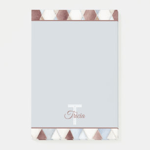 Hübsche Blaue Creme Beige Braune Diamanten Post-it Klebezettel