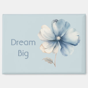Hübsche blaue Creme-Blume Magnet