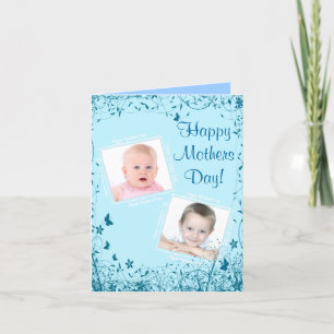 Hübsche Blaue Instraktionsmütter Karte