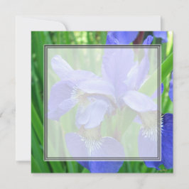 Hübsche blaue Iris-Blume, Hochzeit, Party, Einladung