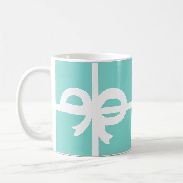 Hübsche blaue Schleife Kaffeetasse (Links)