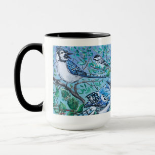 Hübsche Blaue Vogelbeobachtungskunst Bone China Tasse