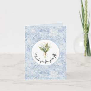 Hübsche blaue weiße Blumen Danke Karte
