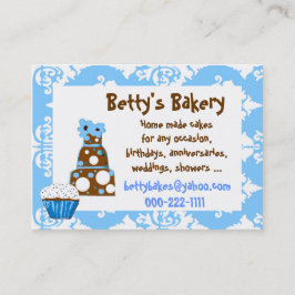 Hübsche blaue, weiße und braune Geschäfts-Karte Visitenkarte