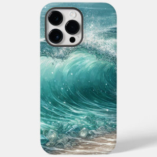 Hübsche Blaue Welle mit Glitzern Case-Mate iPhone 14 Pro Max Hülle