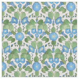 Hübsche blaue Winden-Blumengewebe Stoff