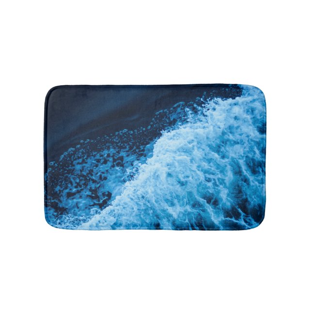 Hübsche Blauwellen Badematte (Vorderseite)