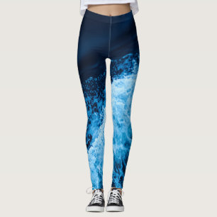 Hübsche Blauwellen Leggings