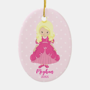 Hübsche blonde Prinzessin Christmas Ornament