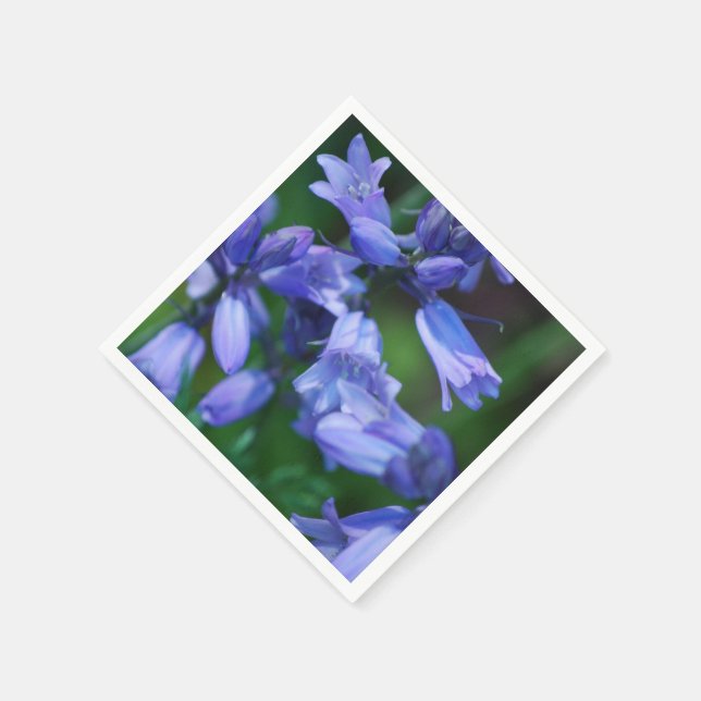 Hübsche Blue Bell-Blume Serviette (Ecke)