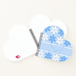 HÜBSCHE BLUE UND WEISSE BLUMENPATTERN SKY BLUME NOTIZBUCH