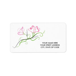 Hübsche Blume Adressetiketten
