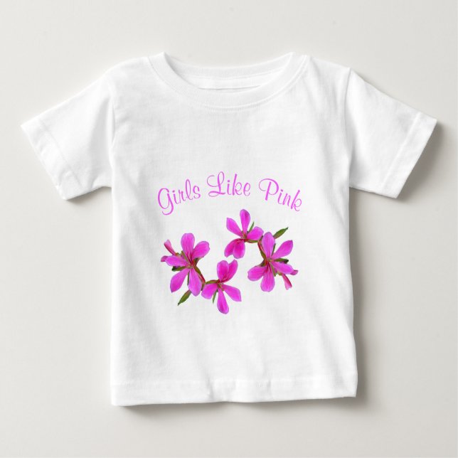 hübsche Blume aus rosa Gärten, Mädchen wie rosa Baby T-shirt (Vorderseite)