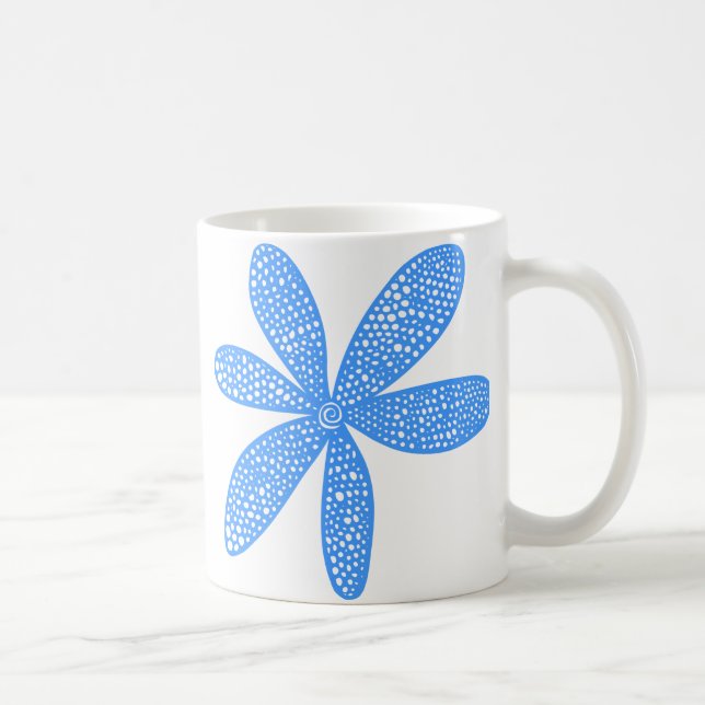 Hübsche Blume - Baby Blue Kaffeetasse (Rechts)