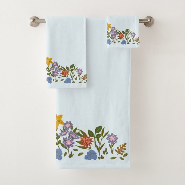 Hübsche Blume Badhandtuch Set (Insitu)