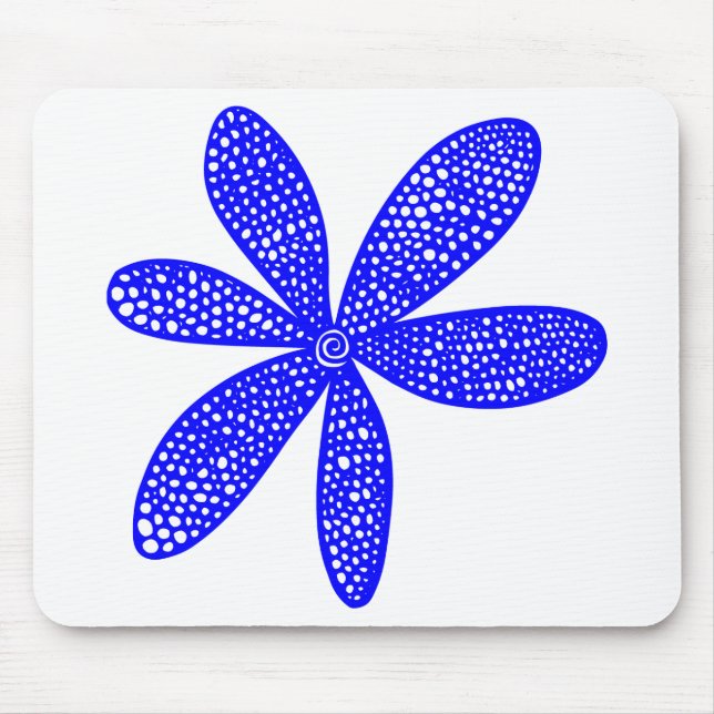 Hübsche Blume - Blau Mousepad (Vorne)