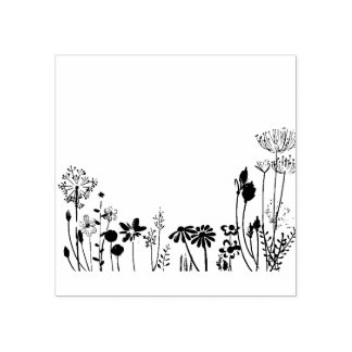 Hübsche Blume Briefmarke Gummistempel