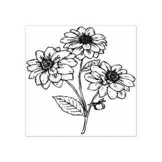 Hübsche Blume Briefmarke Gummistempel