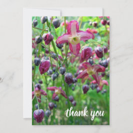 Hübsche Blume & Buds Foto Abschluss Vielen Dank Ankündigung