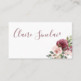 Hübsche Blume Burgund und Pink Visitenkarte