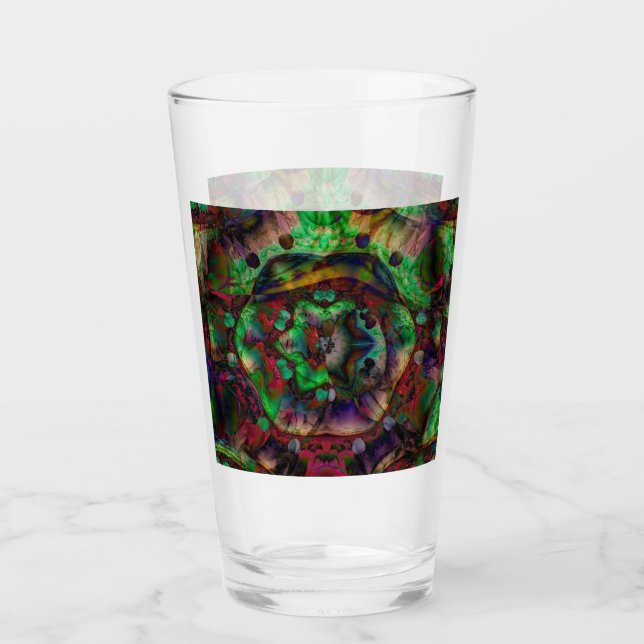 Hübsche Blume Burst Abstrakt Glas (Vorderseite)