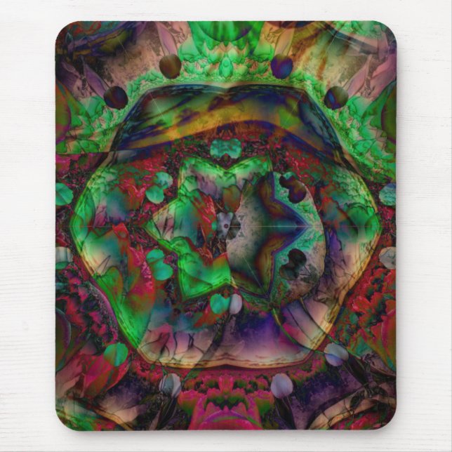 Hübsche Blume Burst Abstrakt Mousepad (Vorne)