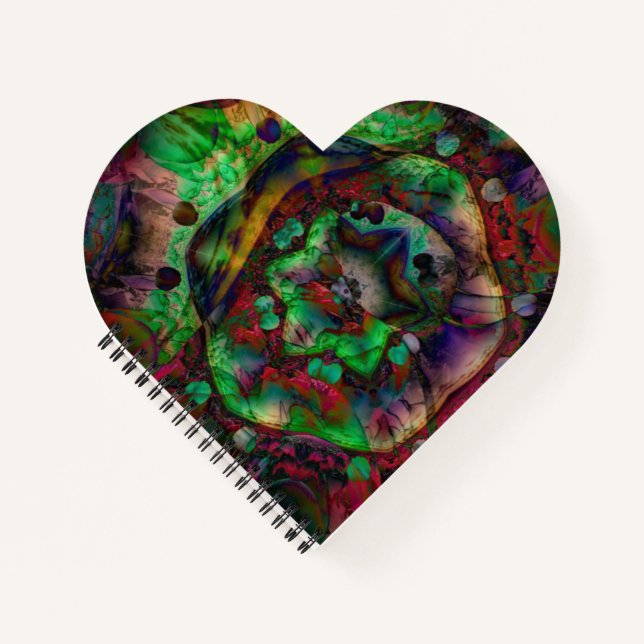 Hübsche Blume Burst Abstrakt Notizbuch (Vorderseite)