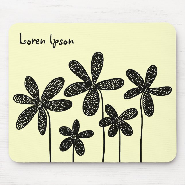 Hübsche Blume - Creme Mousepad (Vorne)