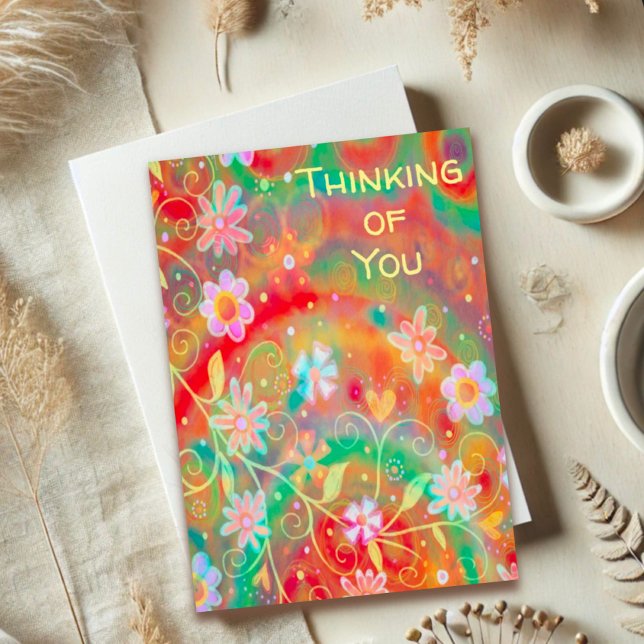 Hübsche Blume Denken Sie an Sie Karte (Von Creator hochgeladen)