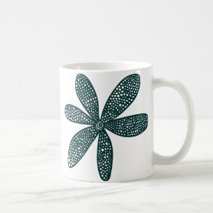 Hübsche Blume - Dunkelgrün Tasse