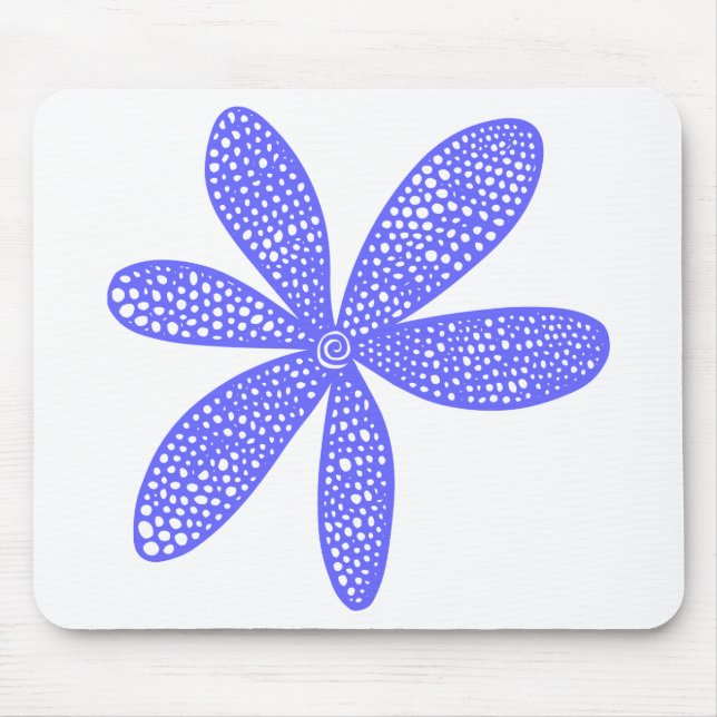Hübsche Blume - Electric Blue Mousepad (Vorne)