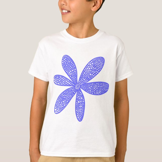 Hübsche Blume - Electric Blue T-Shirt (Vorderseite)
