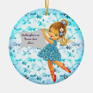 Hübsche Blume Fairy Godtochter Geschenk Personalis Keramik Ornament