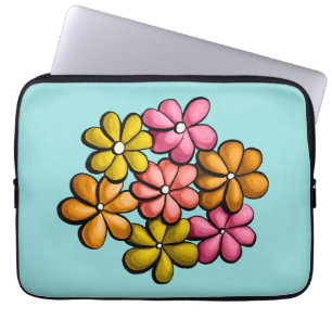 Hübsche Blume farbenfrohe Girls Laptopschutzhülle
