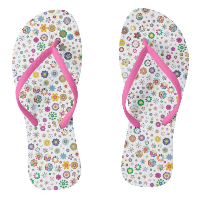 Hübsche Blume - farbige Flip Flops (Fußbett)