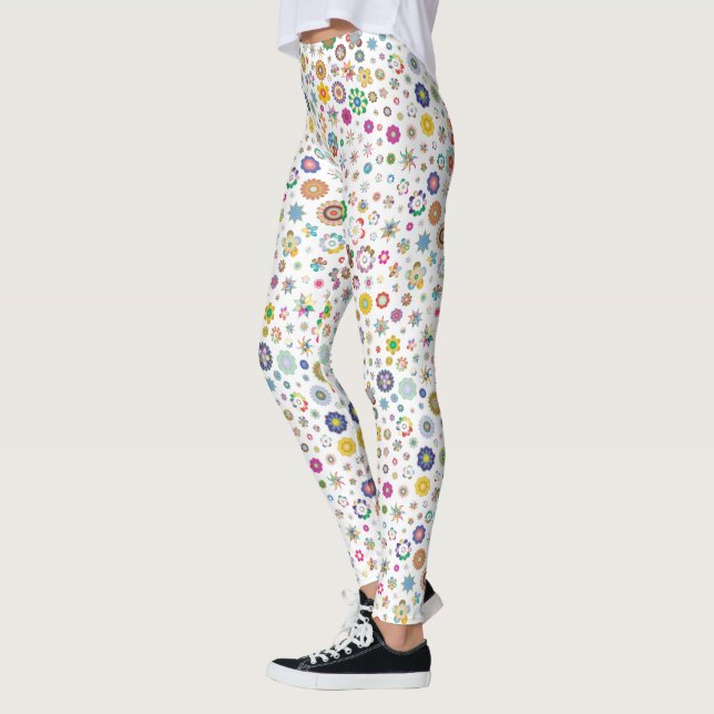 Hübsche Blume - farbige Leggings (Links)