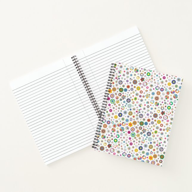 Hübsche Blume - farbiges SpiralNotebook Notizbuch (Innenseite)