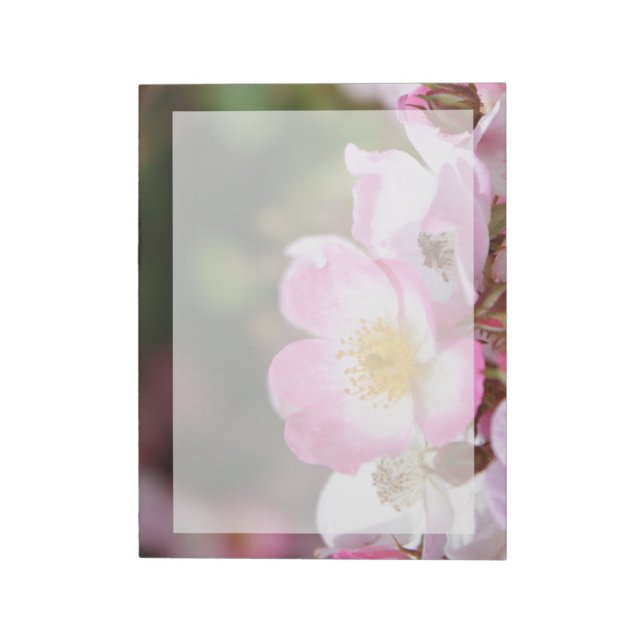 hübsche Blume für die wilde Rose Notizblock (Rotiert)