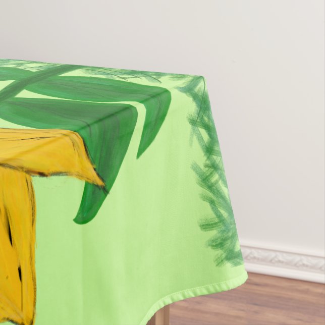 Hübsche Blume Gelbblau Lila Tischdecke (Beispiel)