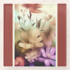 Hübsche Blume Glasuntersetzer