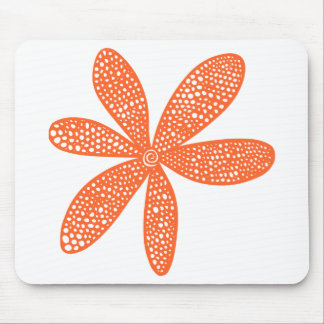 Hübsche Blume - Herbstorange Mousepad