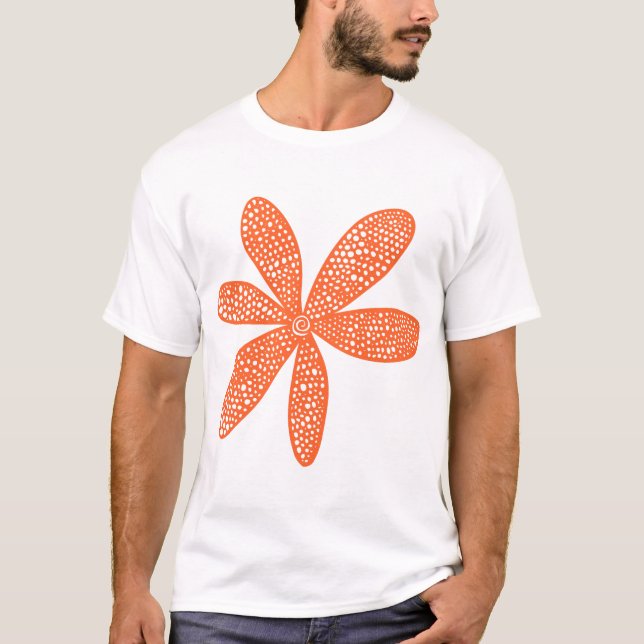 Hübsche Blume - Herbstorange T-Shirt (Vorderseite)