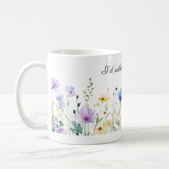 Hübsche Blume, ich würde eher Gartenarbeit machen Kaffeetasse (Links)