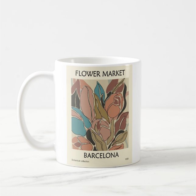 Hübsche Blume Kaffeetasse (Links)