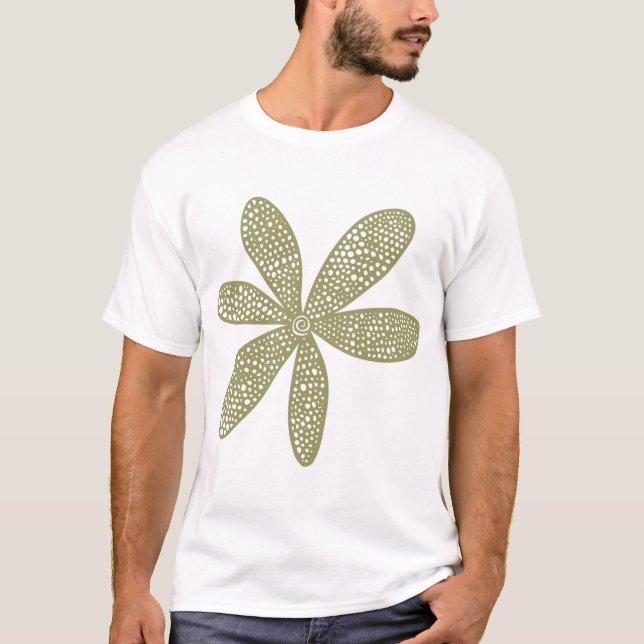 Hübsche Blume - Khaki T-Shirt (Vorderseite)