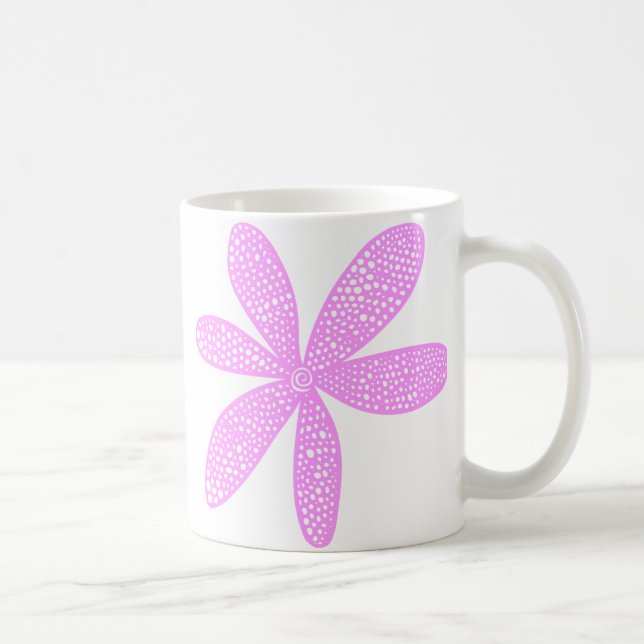 Hübsche Blume - Leichte Violette Kaffeetasse (Rechts)
