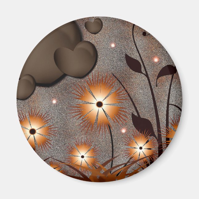 Hübsche Blume Magnet (Vorne)