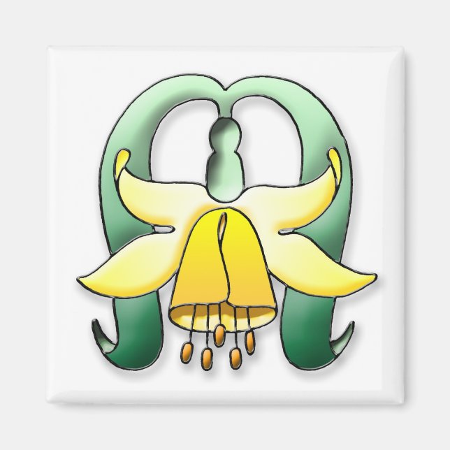 Hübsche Blume Magnet (Vorne)