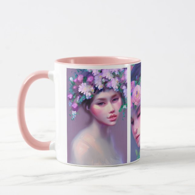 Hübsche Blume Maidens Tasse (Links)