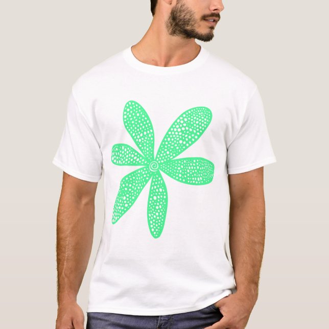Hübsche Blume - Minze grün T-Shirt (Vorderseite)